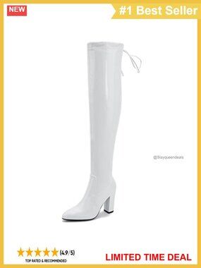 Thigh High Over The Knee Boots Pointed Toe Stiletto Heel Lace Up